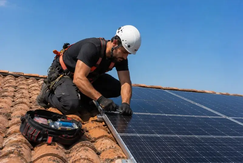 Maintenance et monitoring de panneaux solaires à Charpey